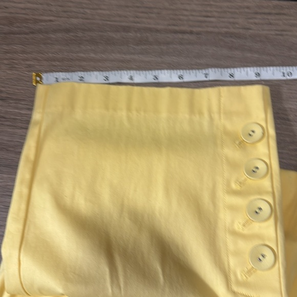 Venezia capri pants size 16 W Yellow Cotton Blend Pants vibrant summer - Picture 11 of 11